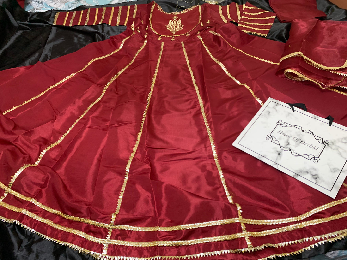Raw silk Anarkali