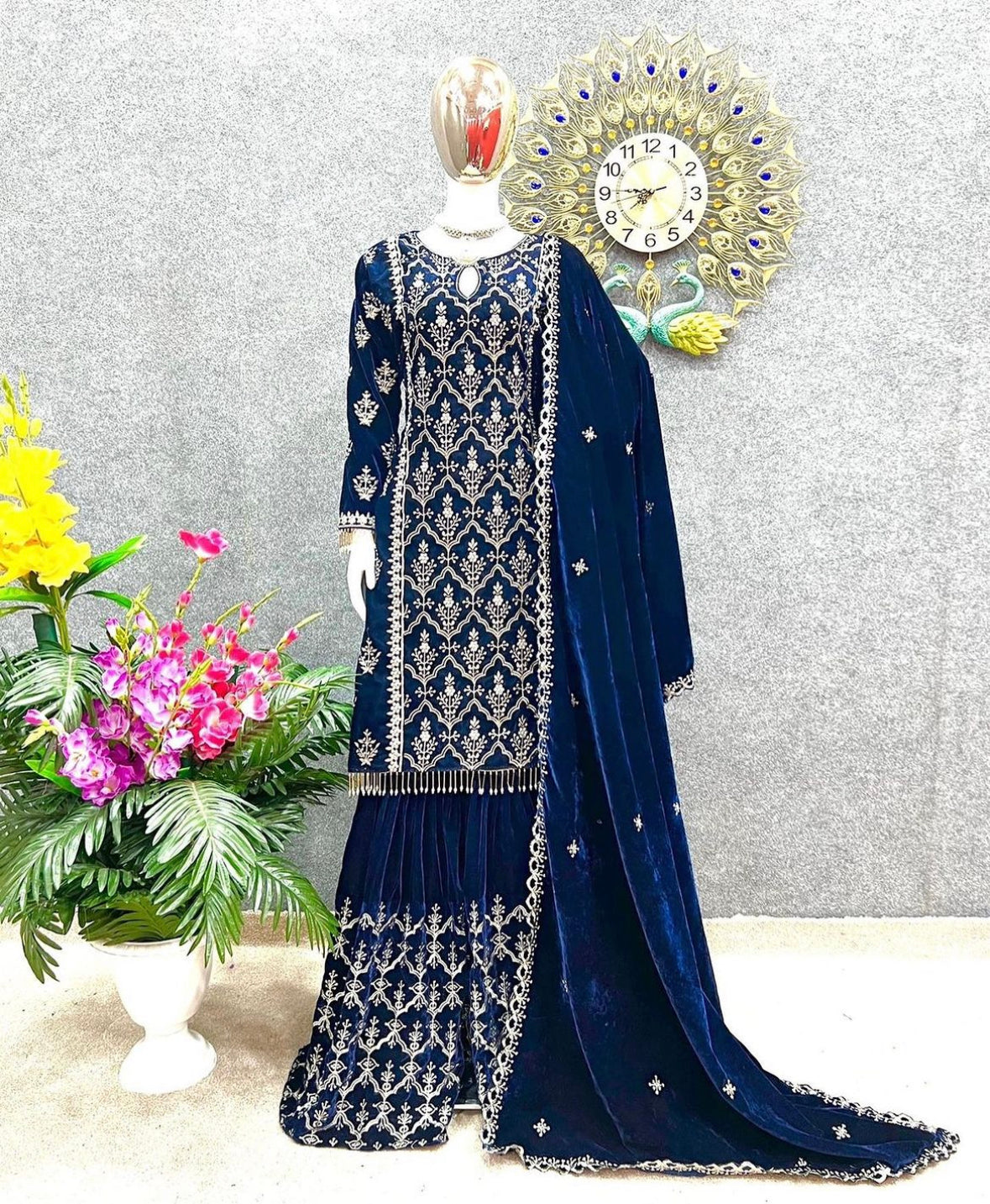 Velvet sharara