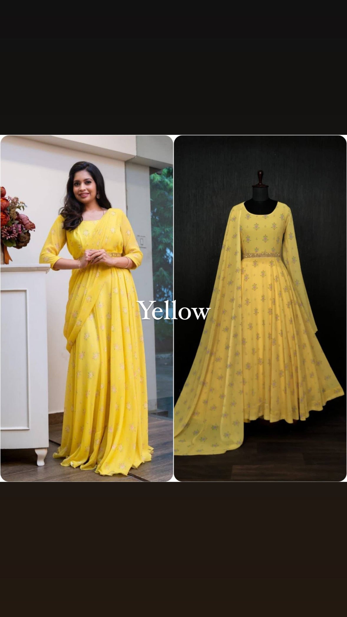 Floral anarkali