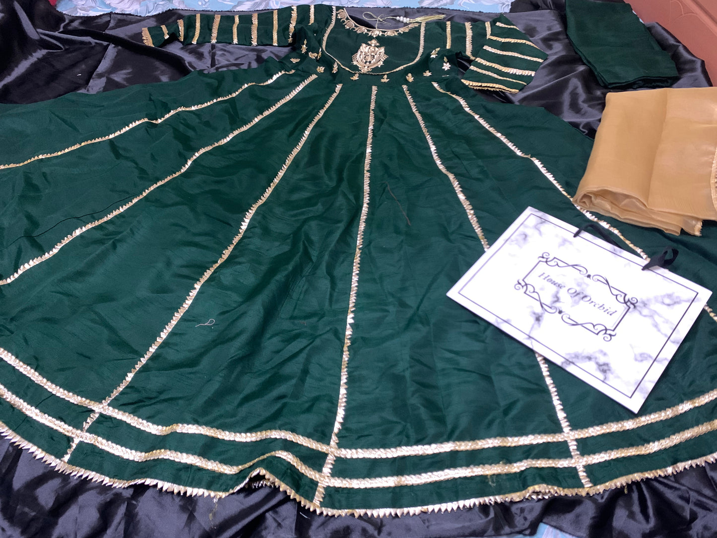 Raw silk Anarkali