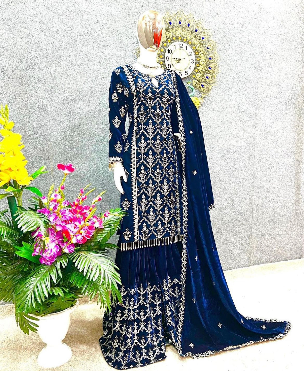 Velvet sharara