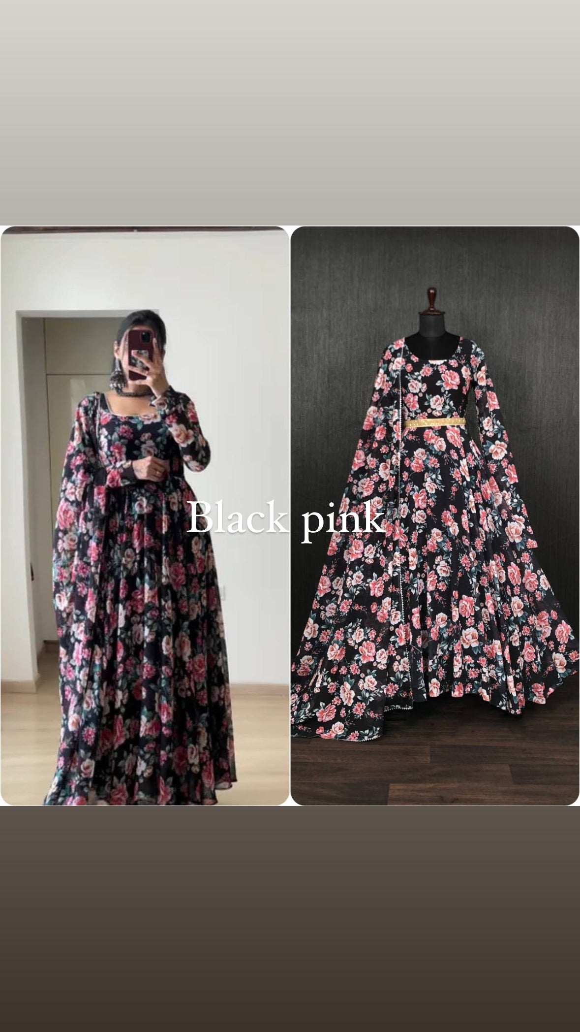 Floral anarkali