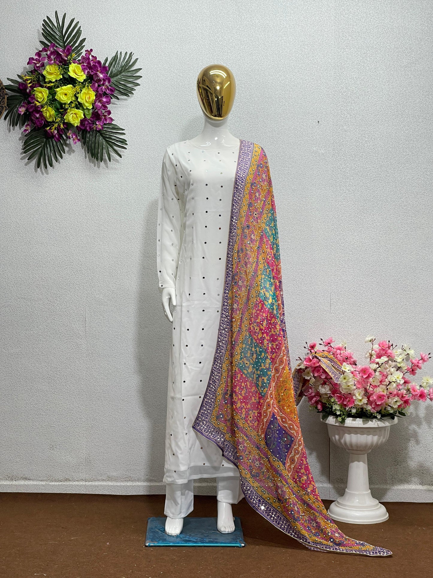 Mirror work suit