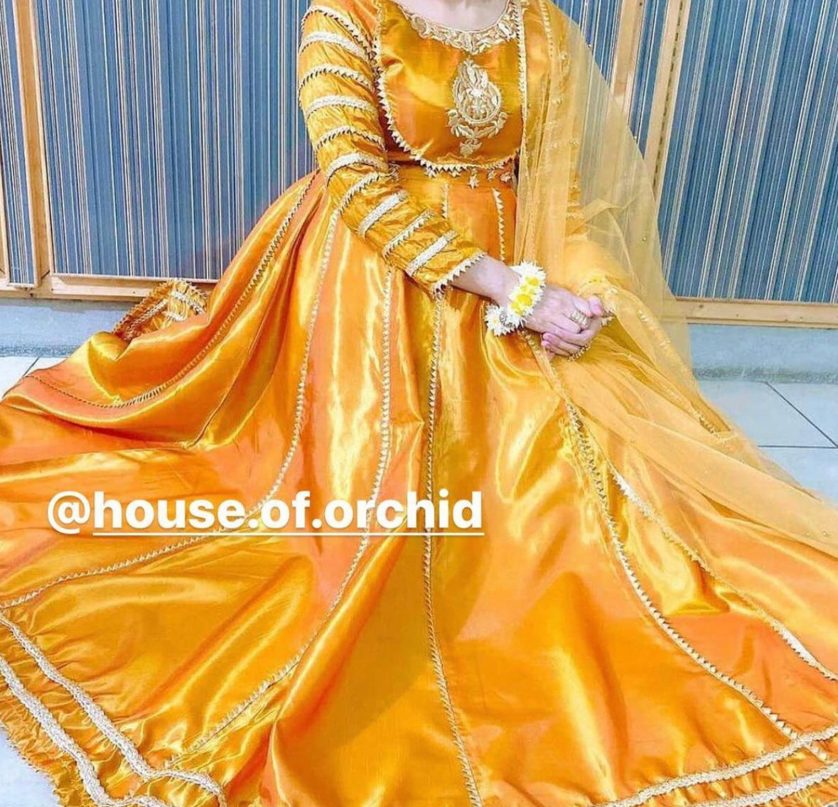 Raw silk Anarkali