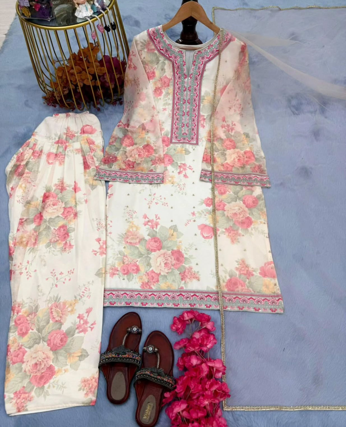 Farshi Floral Suit