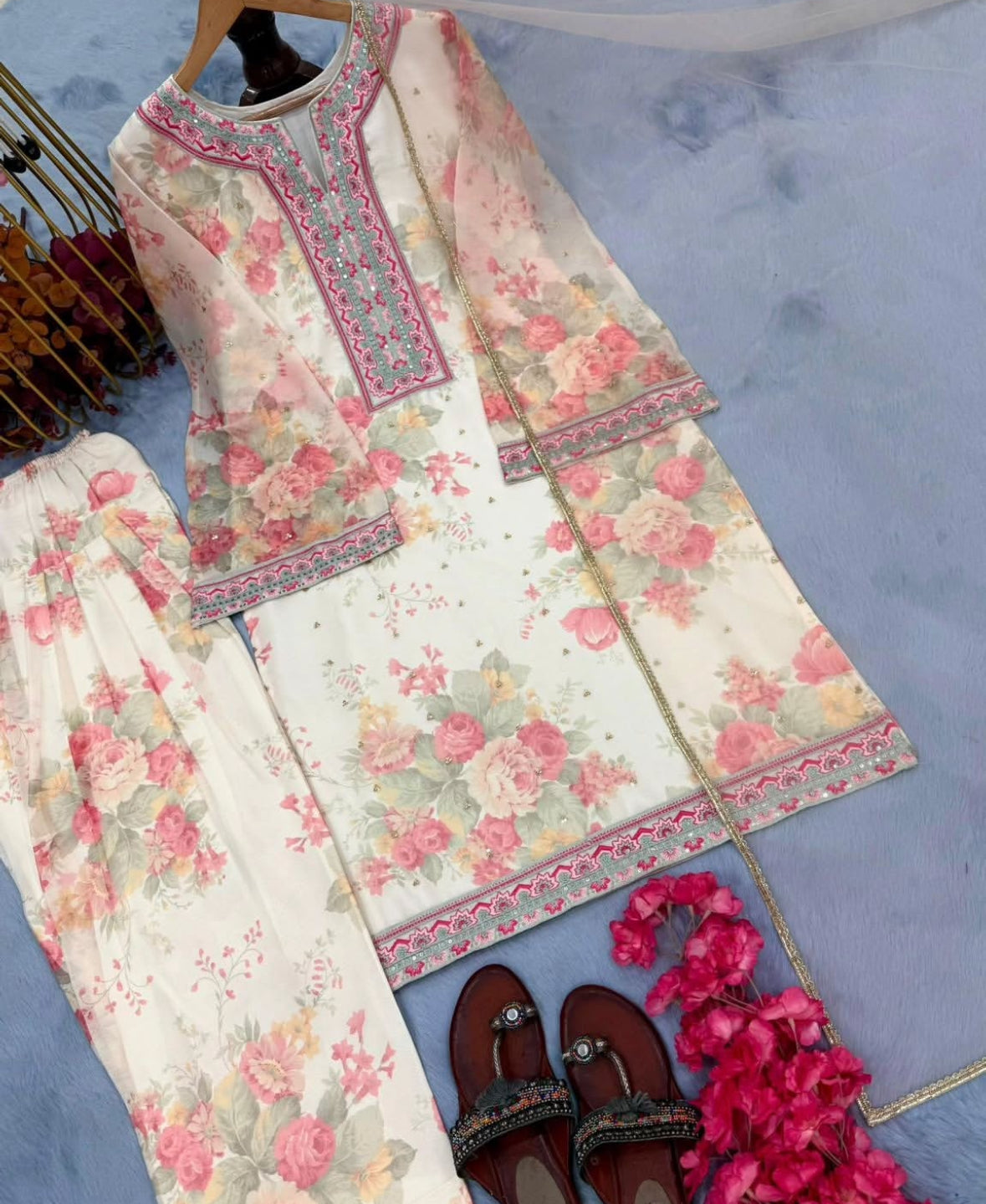 Farshi Floral Suit