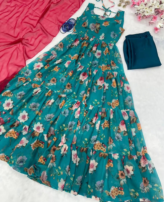Floral anarkali