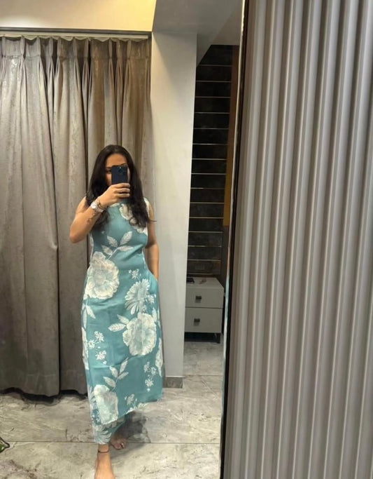Floral kurti suit