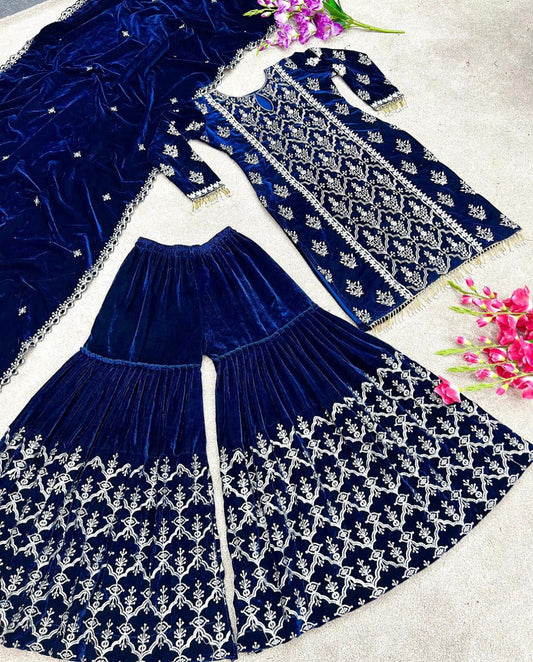 Velvet sharara