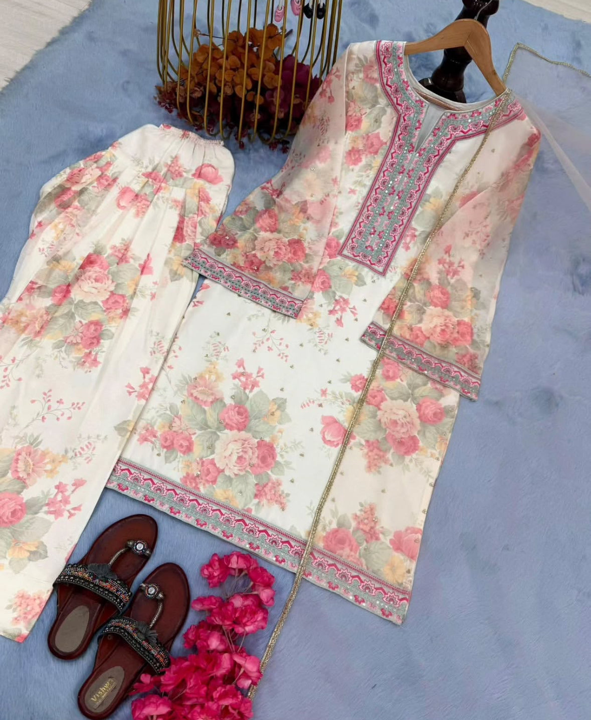 Farshi Floral Suit
