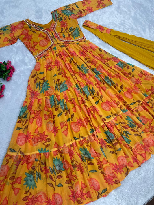 Floral Anarkali