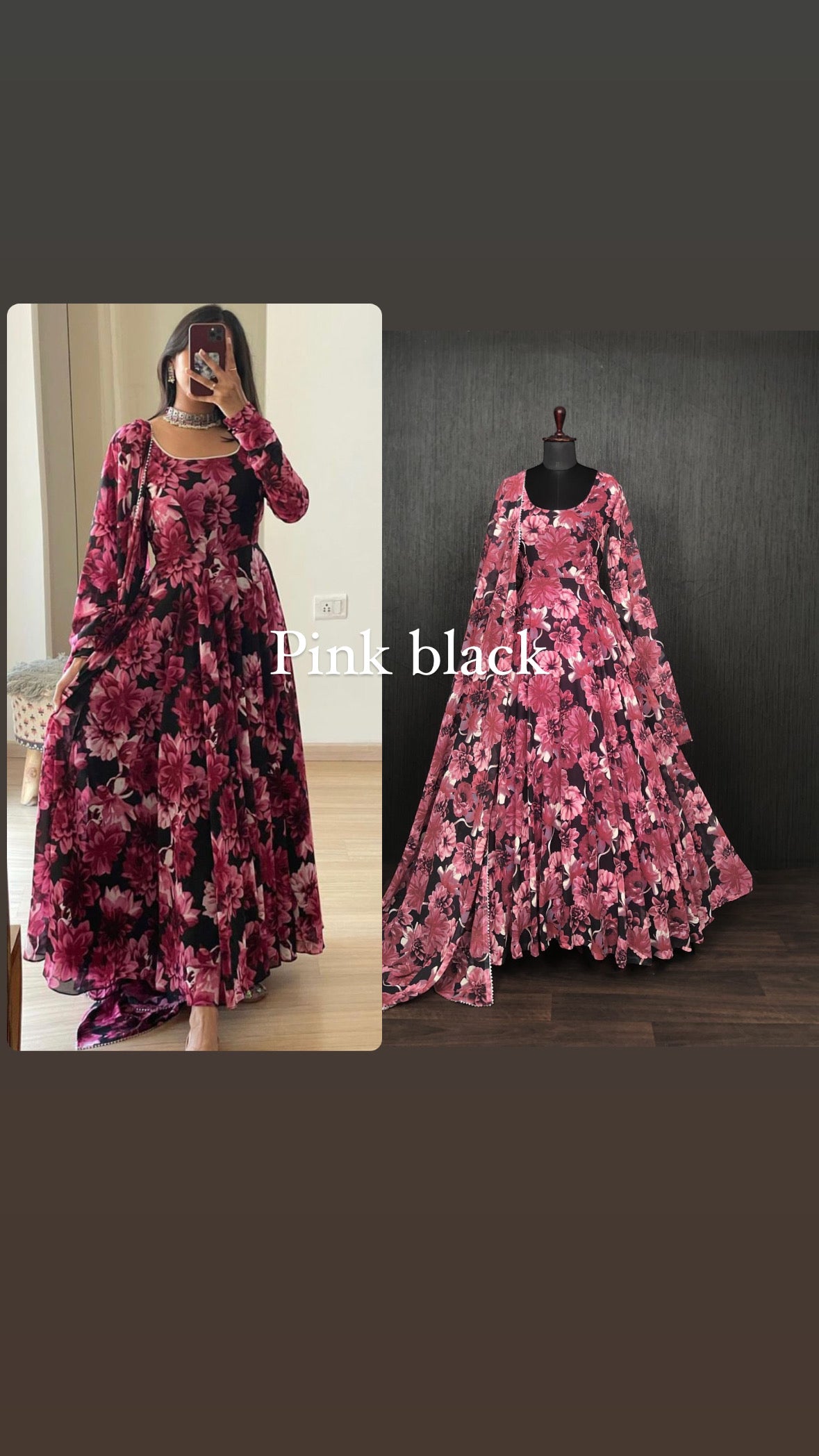 Floral anarkali