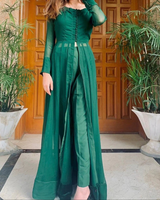 Anarkali with open slit cut