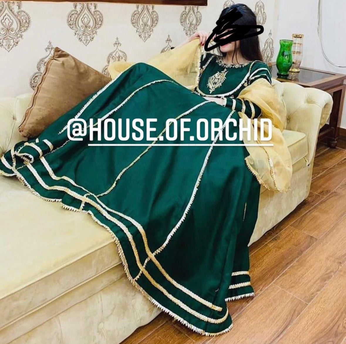 Raw silk Anarkali
