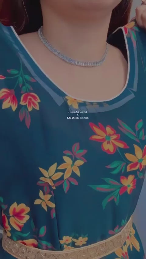 Floral anarkali
